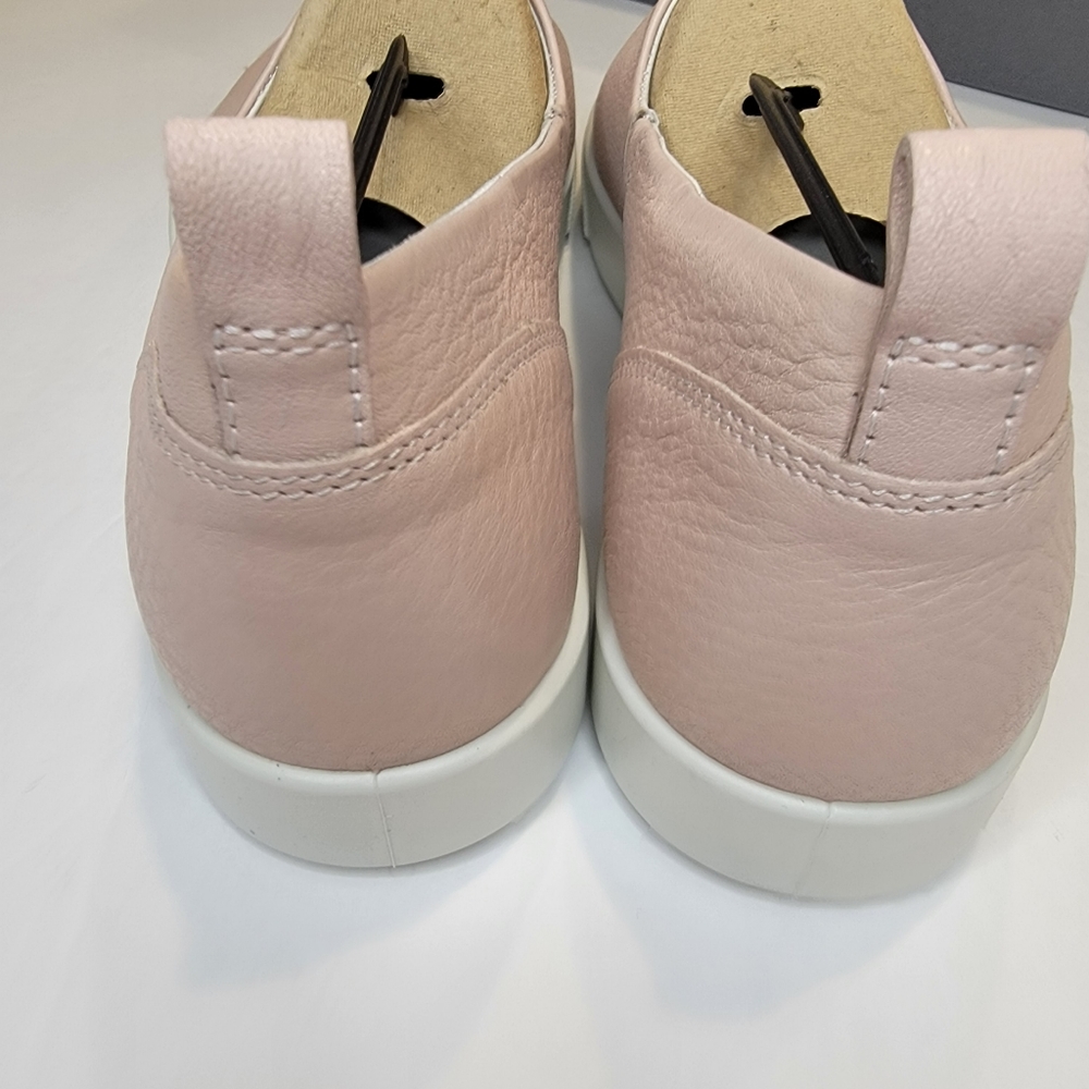 ECCO GILLIAN SLIP ON Leather Oxford Sneaker Shoe Rose Dust Size 42 ( 11-11.5) - Picture 5 of 12
